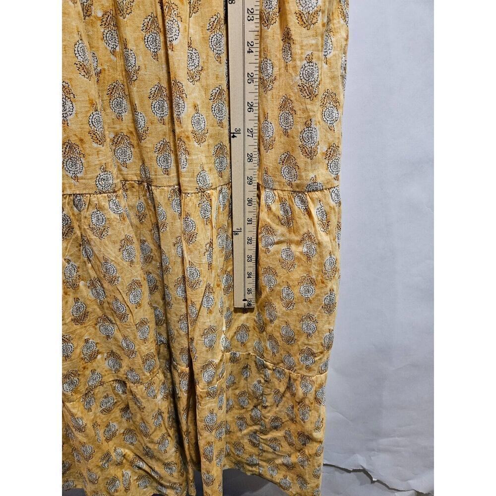 Anthropologie Yellow Floral Midi Dress - Picture 7 of 9